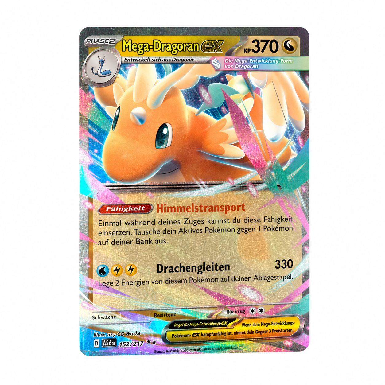 Mega-Dragoran ex ASC 152/217 – Pokémon Karte | Seltene Holo EX Karte