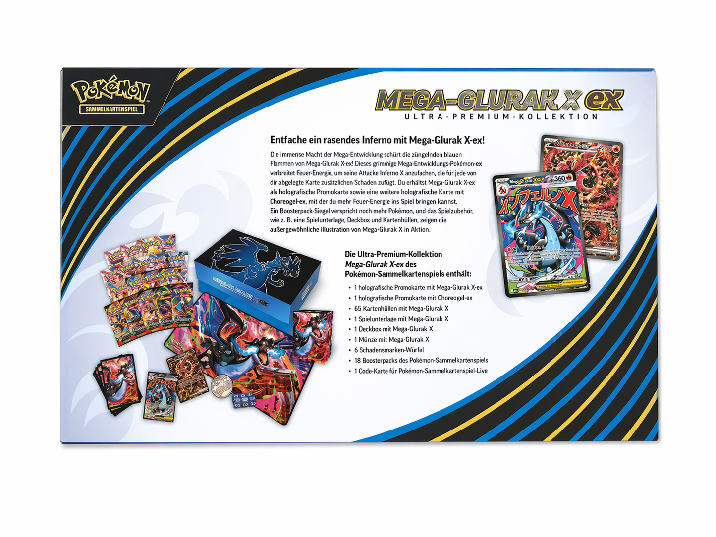🔥 Pokémon Mega-Glurak X ex Ultra-Premium-Kollektion – Exklusive Sammlerbox