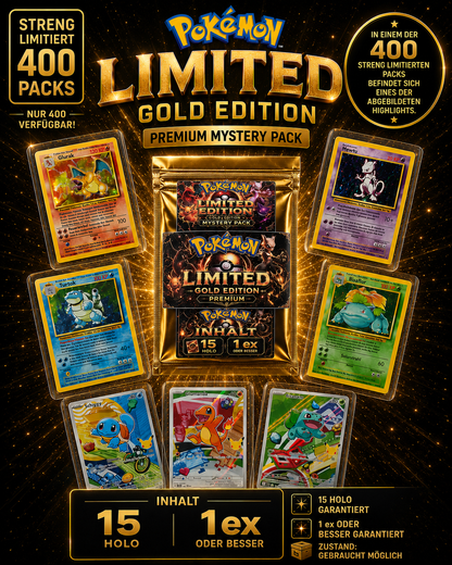 ⭐ Pokémon Mystery Pack – Limited Gold Edition