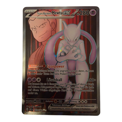 Team Rockets Mewtu ex 213/182 – Full Art Ultra Rare – Deutsch – NM/Mint