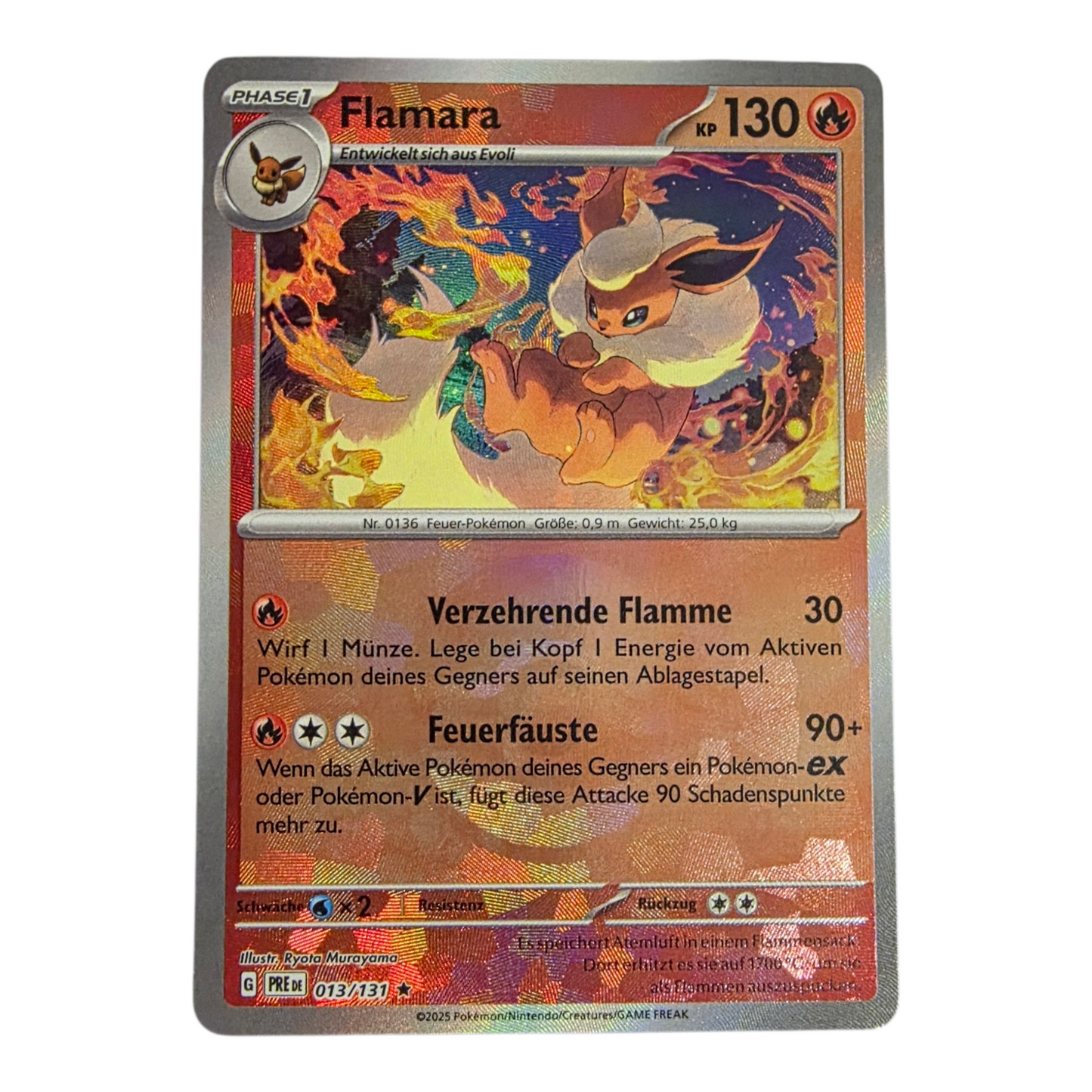 Flamara Pokéball Reverse Holo 013/131 – Pokémon Prismatische Entwicklungen DE