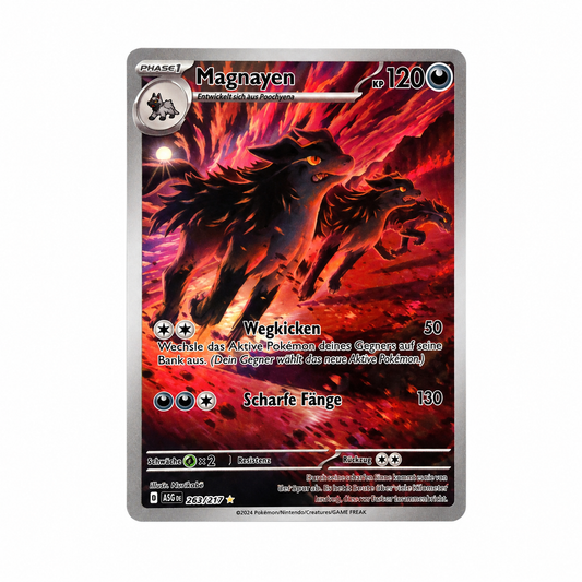 Pokémon Magnayen 243/217 Secret Rare Deutsch – Full Art Holo Pokémon Karte Near Mint