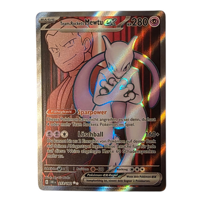 Team Rockets Mewtu ex 213/182 – Full Art Ultra Rare – Deutsch – NM/Mint