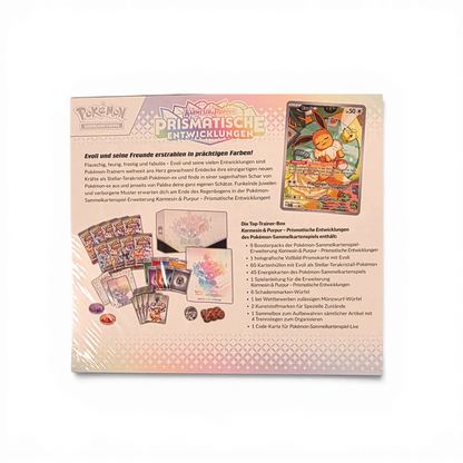 Pokémon Karmesin & Purpur – Prismatische Entwicklungen Top-Trainer-Box (ETB) | OVP & Versiegelt