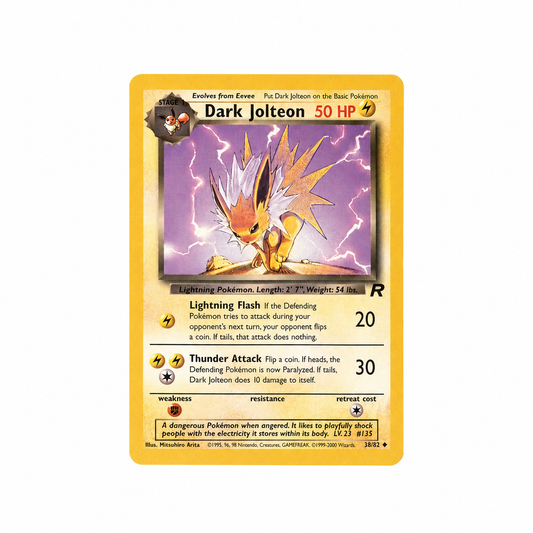 Pokémon Dark Jolteon 38/82 – Team Rocket Vintage Karte ⚡